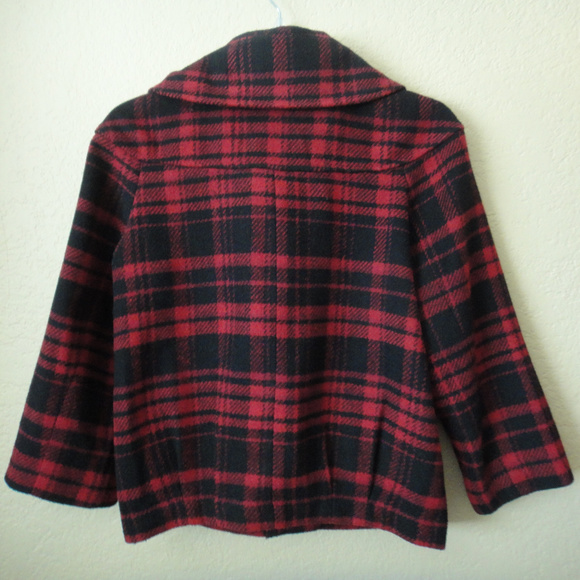 Kensie Plaid 3/4 Sleeve Jacket - Picture 3 of 4